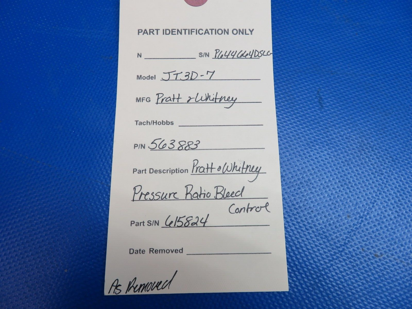Pratt & Whitney Pressure Ratio Bleed Control P/N 563883 (1024-1710)