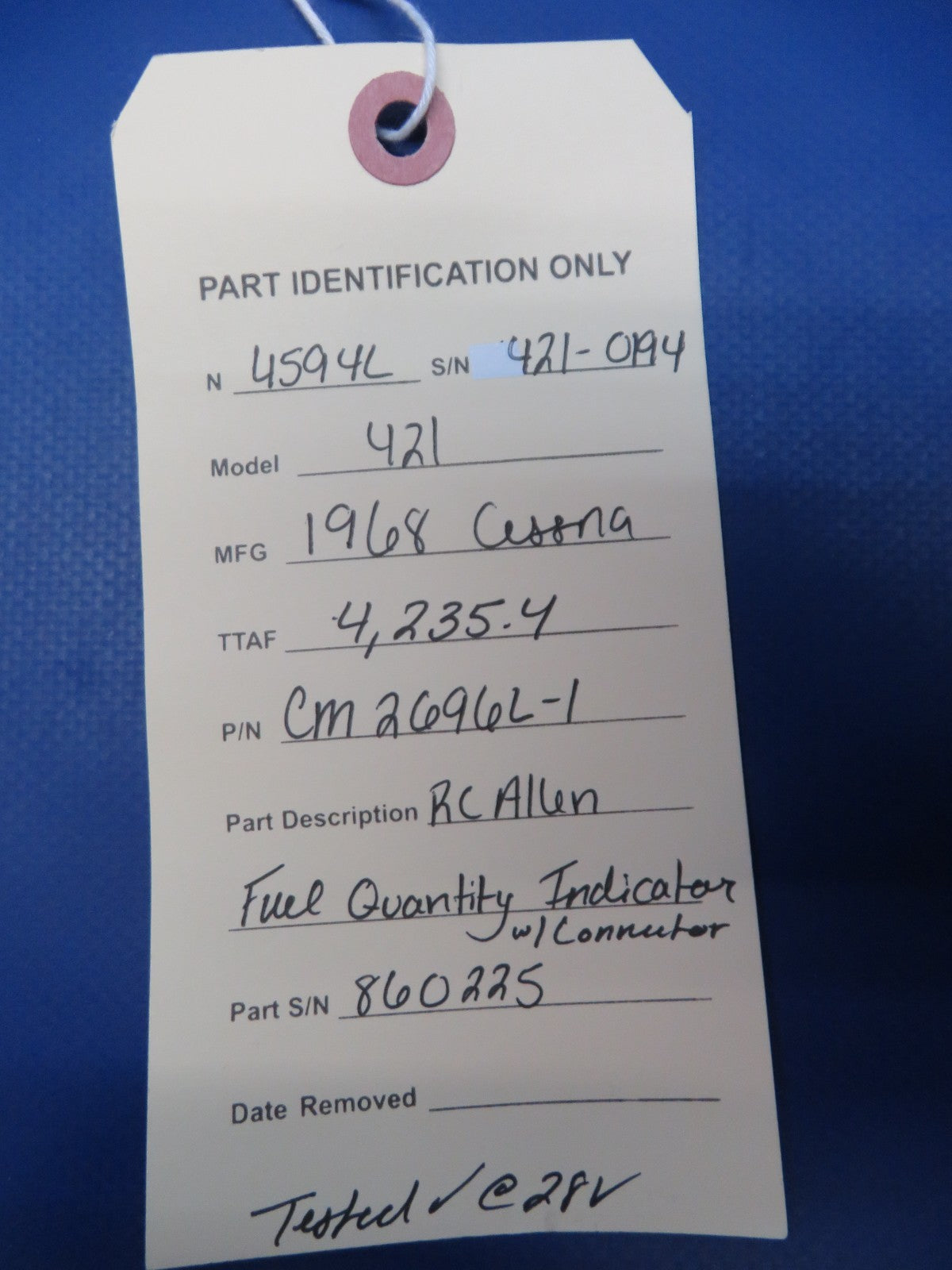 Cessna 421 RC Allen Fuel Quantity Indicator CM2696L-1 TESTED (0326-170)9