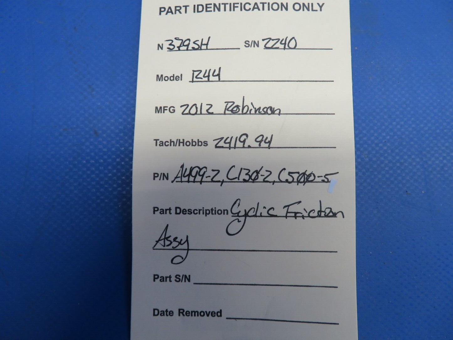 Robinson R44 Raven II Helicopter Cyclic Friction Assy P/N A499-2 (0724-881)