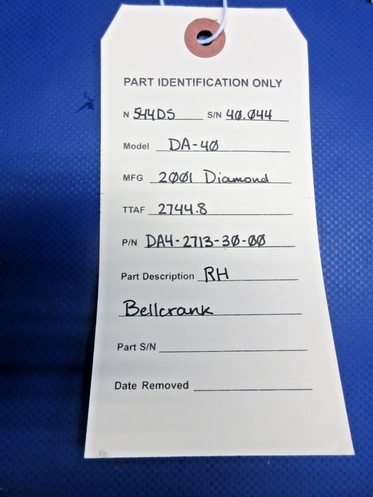 Diamond DA-40 RH Bellcrank P/N DA4-2713-30-00 (0726-862)7