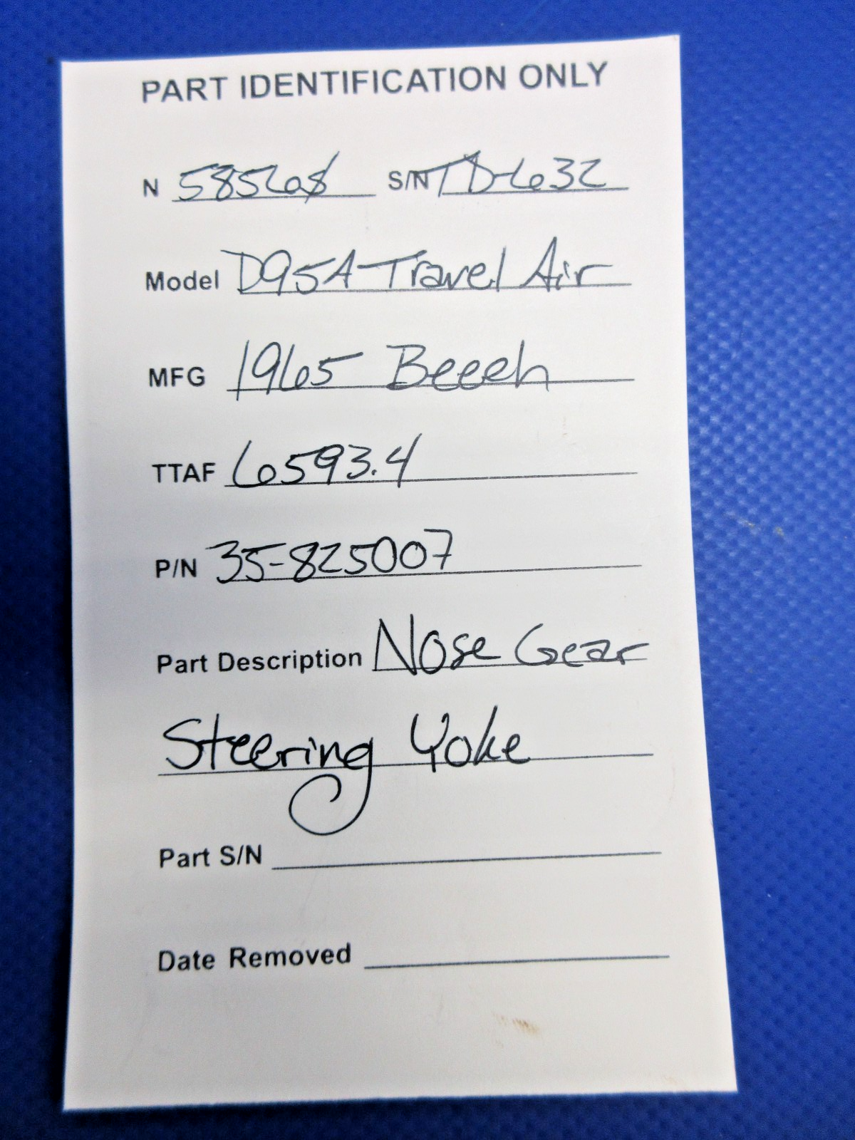 Beech 95 / D95A Travel Air Nose Gear Steering Yoke P/N 35-825007 (0326-811)12