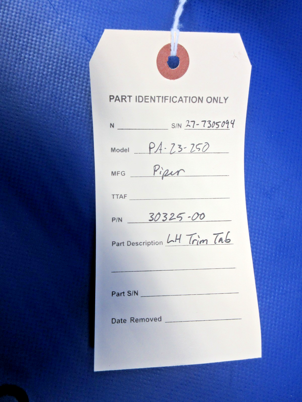 Piper Aztec PA-23-250 LH Trim Tab P/N 30325-00 (0626-2012)15