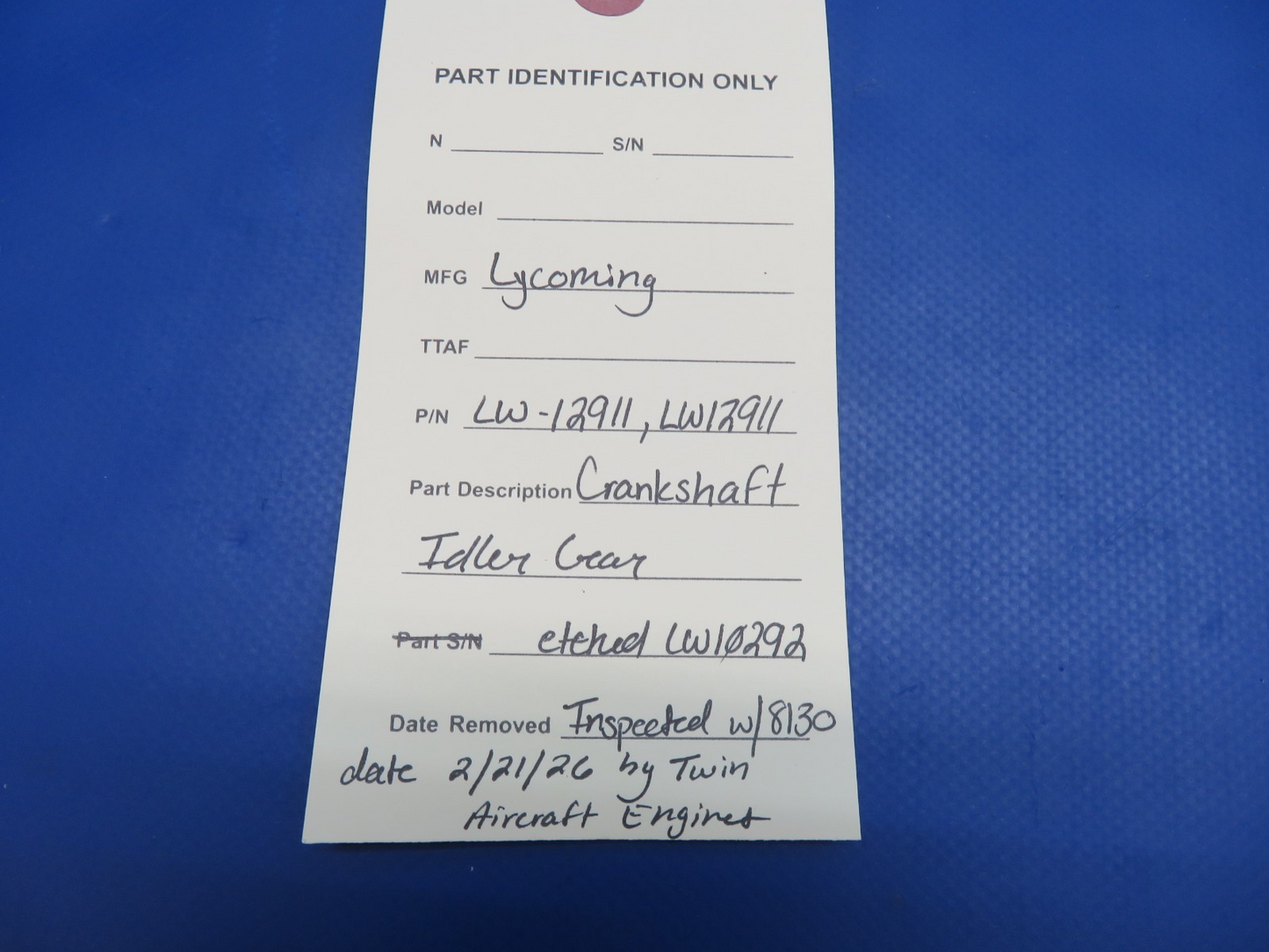 Lycoming Crankshaft Idler Gear P/N LW-12911 Inspected w/ 8130 (0326-1719)22