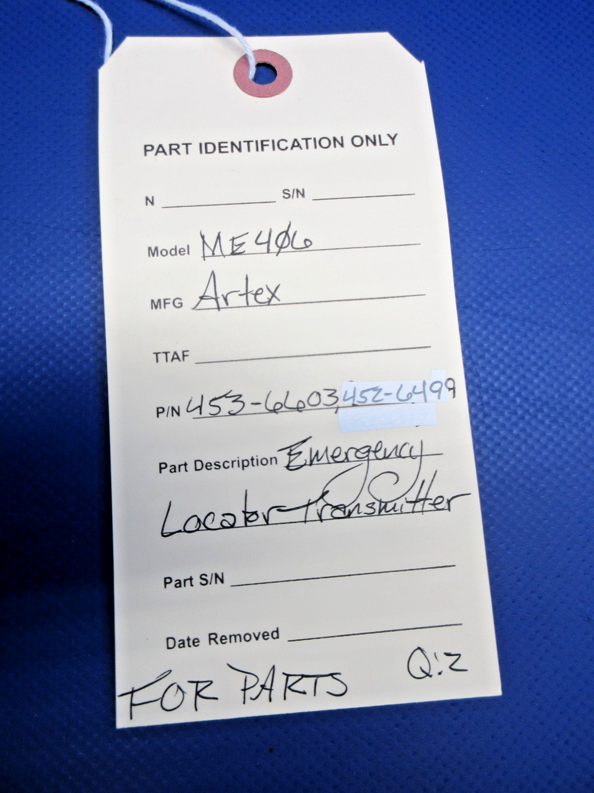 Artex ME406 Emergency Locator Transmitter P/N 453-6603 FOR PARTS (0426-736)6
