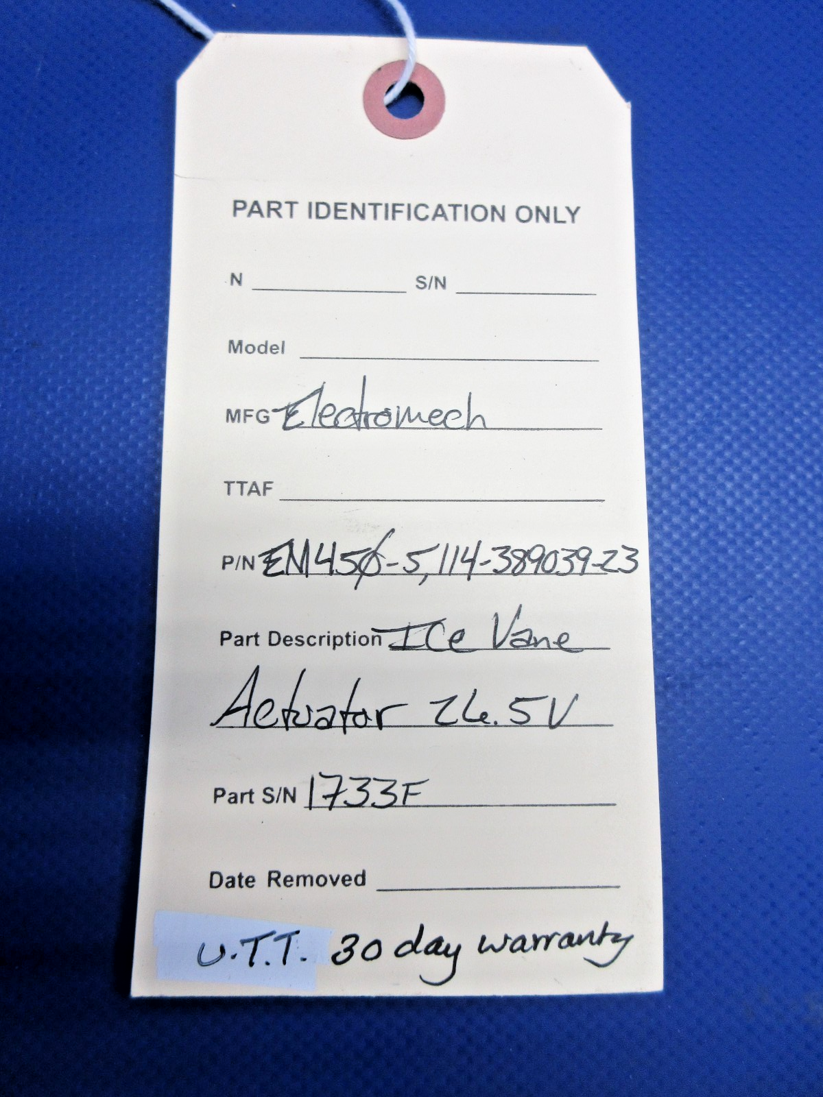 Electromech Ice Vane Actuator 26.5V P/N EM450-5 WARRANTY (0626-736)9