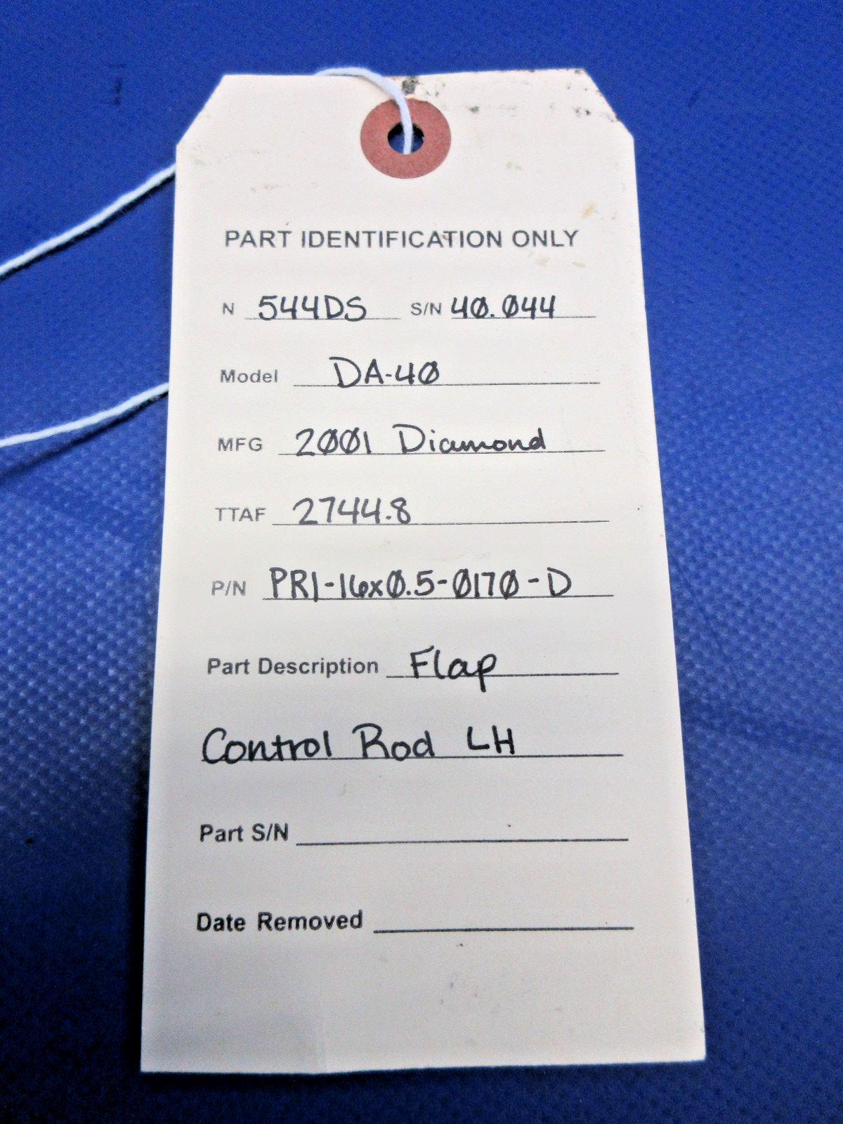 Diamond DA-40 Flap Control Rod LH P/N PRI-16X0.5-017-D (0726-868)7