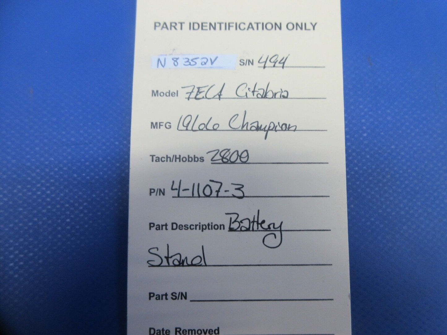 Champion 7ECA Citabria Battery Stand / Battery Box P/N 4-1107-3 (0824-780)