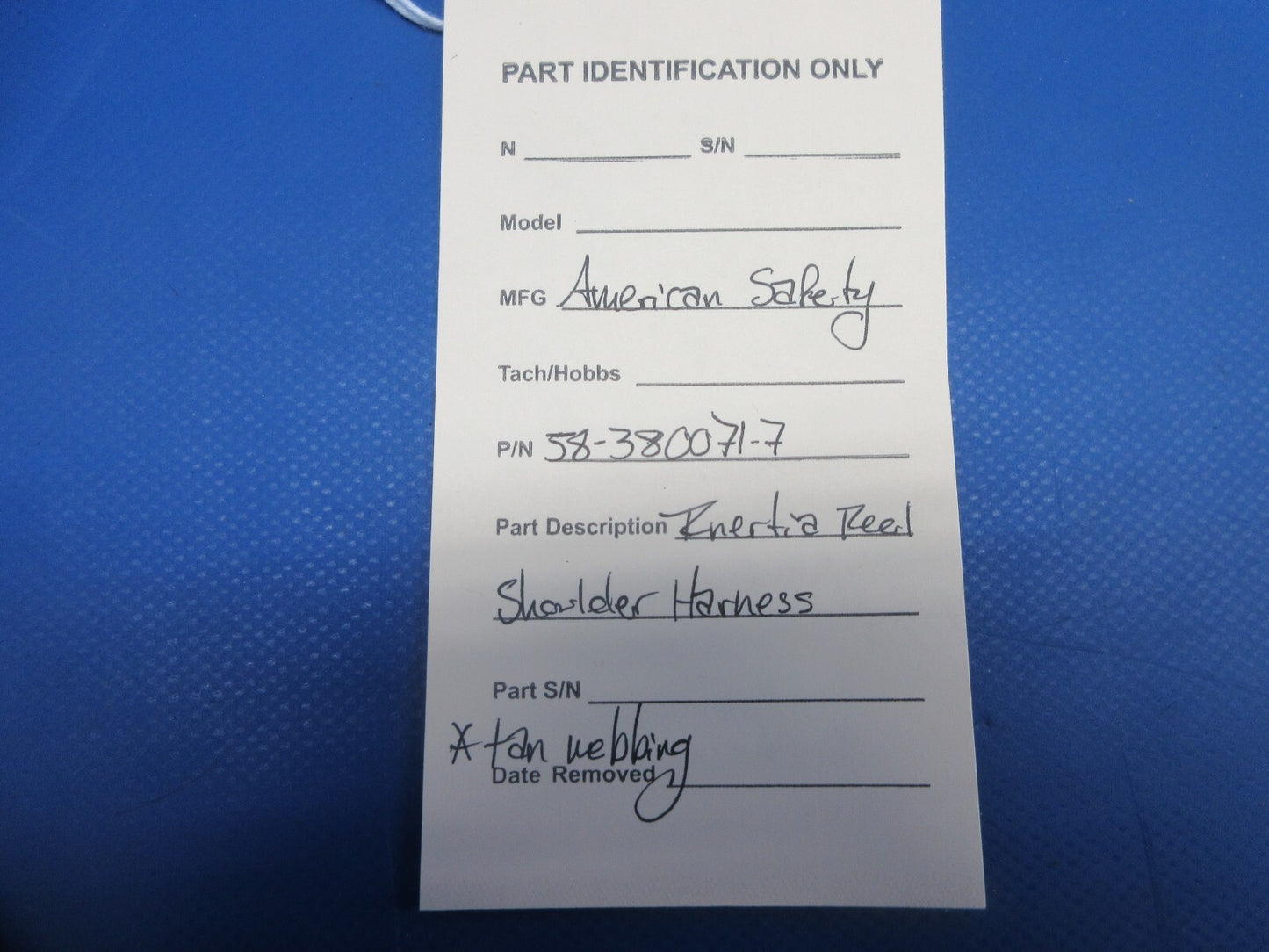 American Safety Inertia Reel Shoulder Harness P/N 58-380071-7 (1124-777)8