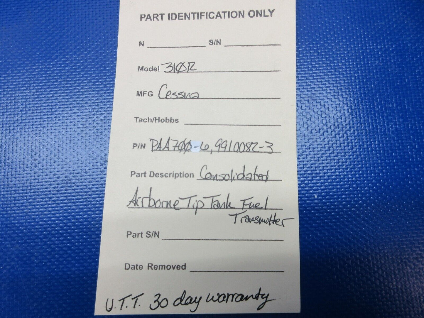 Consolidated Airborne Tip Tank Fuel Transmitter P/N PAA700-6 WARRANTY(1224-1268)