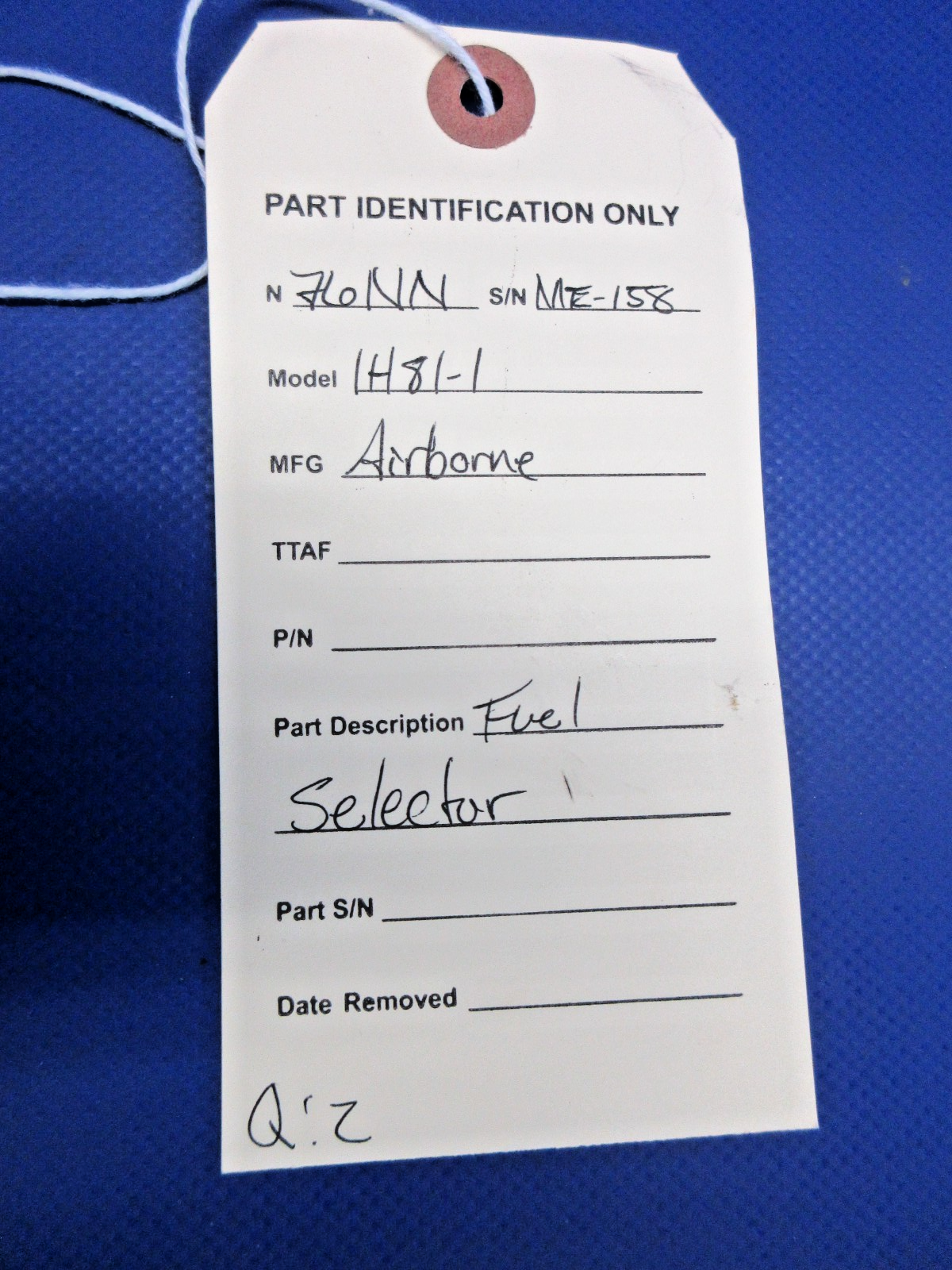 Beech 76 Duchess Airborne 1H81-1 Fuel Selector (0526-824)11