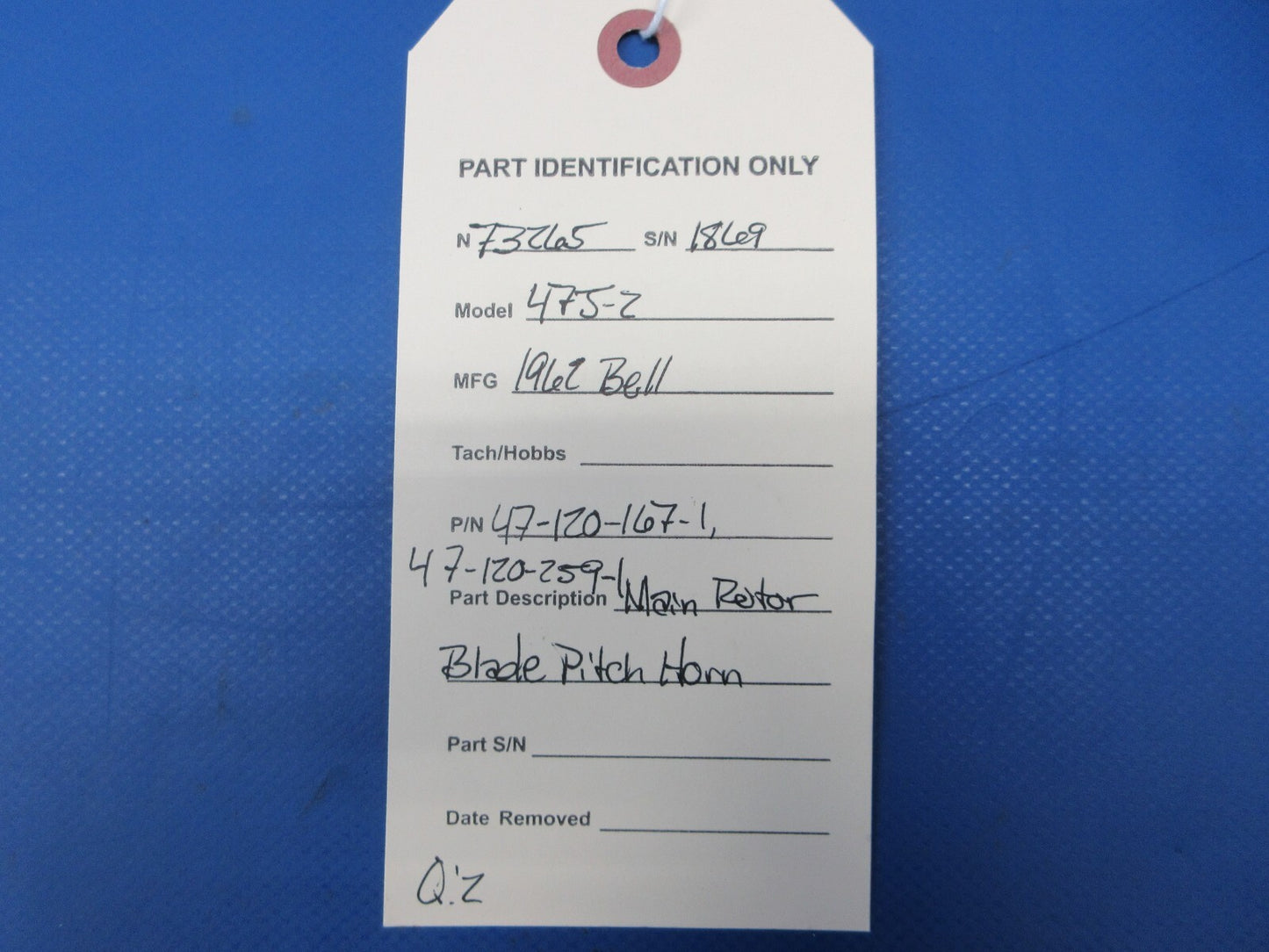Bell 47J-2 Helicopter Main Rotor Blade Pitch Horn P/N 47-120-167-1 (1124-1361)8