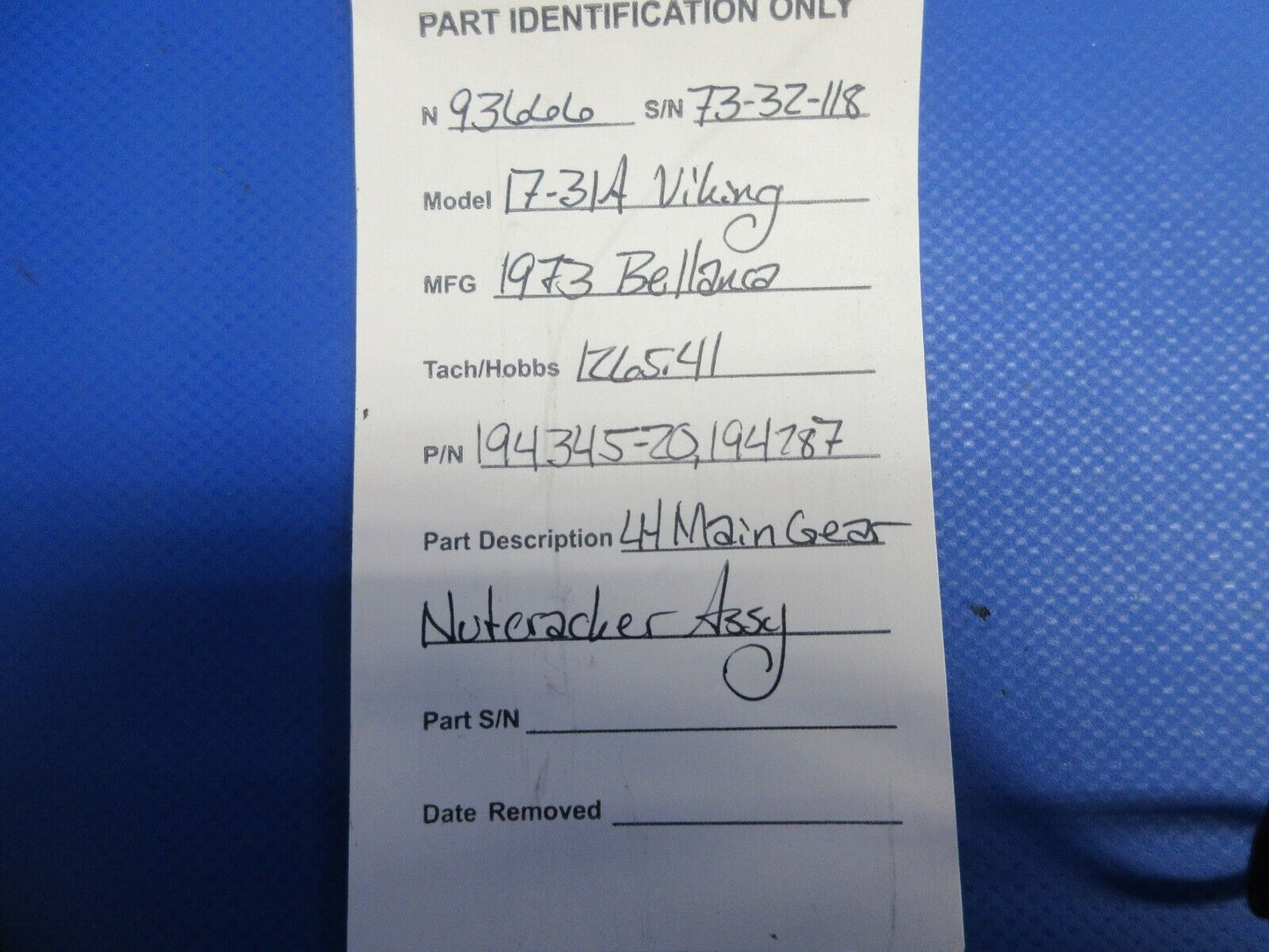 Bellanca 17-31A Viking LH Main Gear Nutcracker Assy P/N 194345-20 (0924-809)