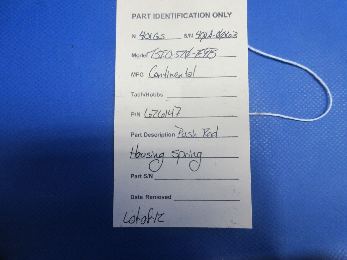 Continental TSIO-520-E Push Rod Housing Spring P/N 626147 LOT OF 12 (0924-728)