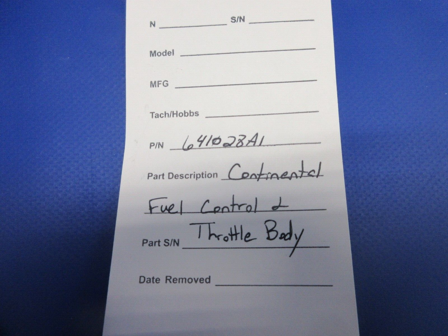 Continental Fuel Control & Throttle Body P/N 641026 (1224-758)