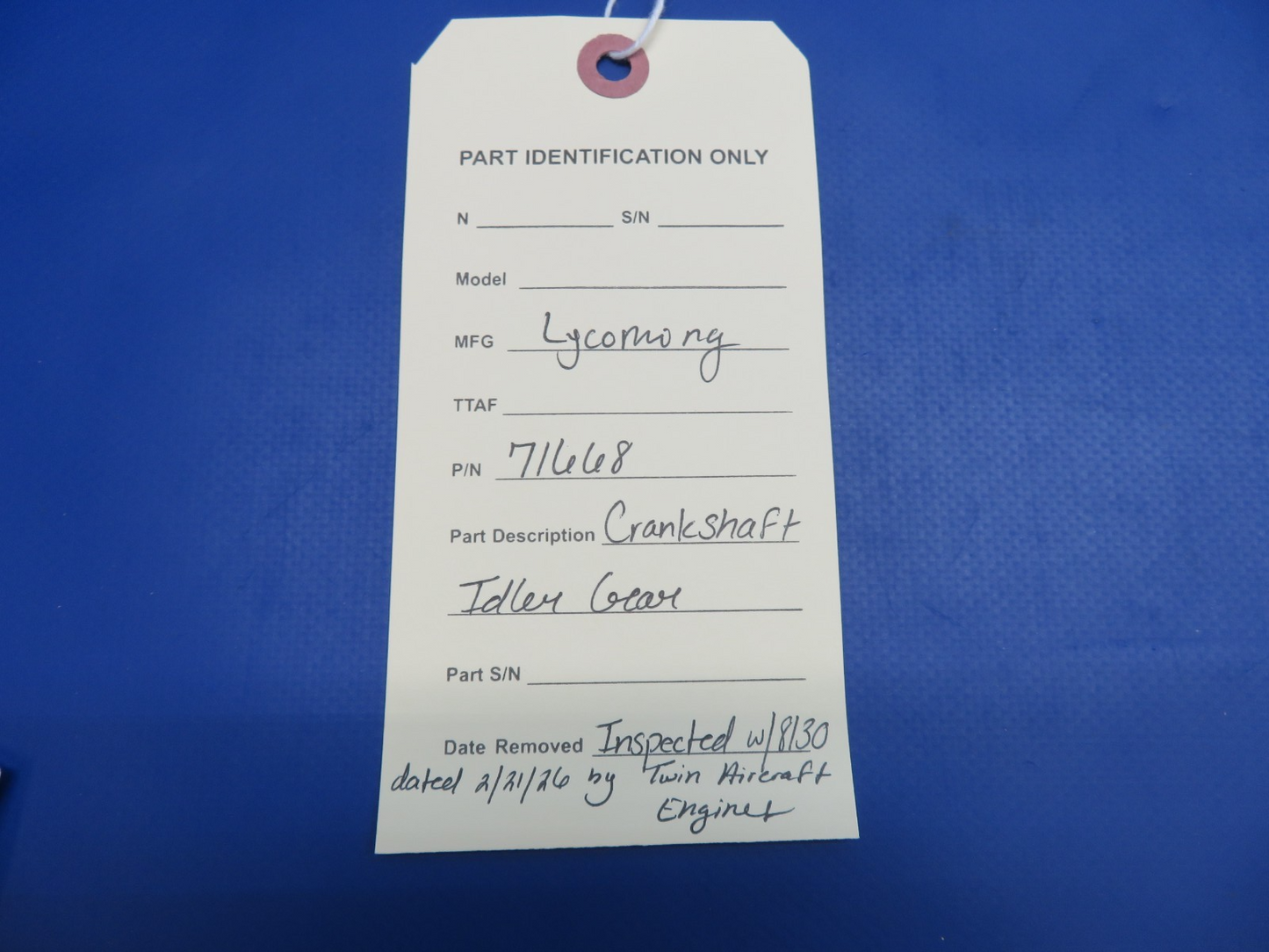 Lycoming Crankshaft Idler Gear P/N 71668 Inspected w/ 8130 (0326-1716)14