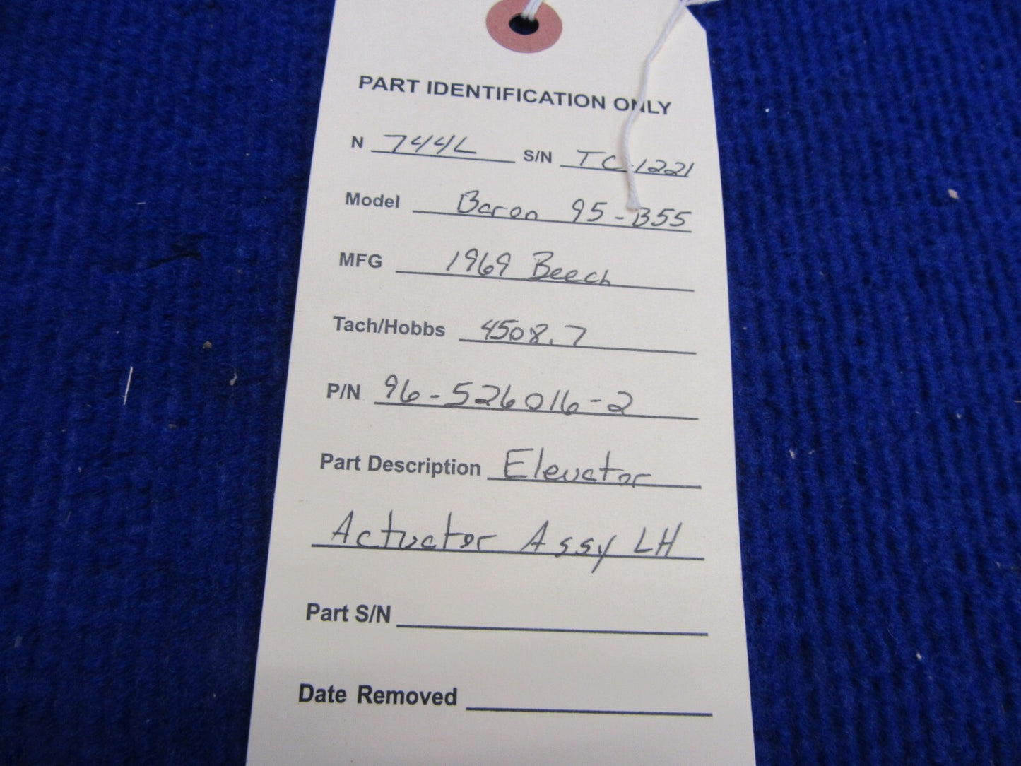 Beech 95-B55 Elevator Trim Actuator Assembly LH P/N 96-526016-2 CORE (0122-459)8