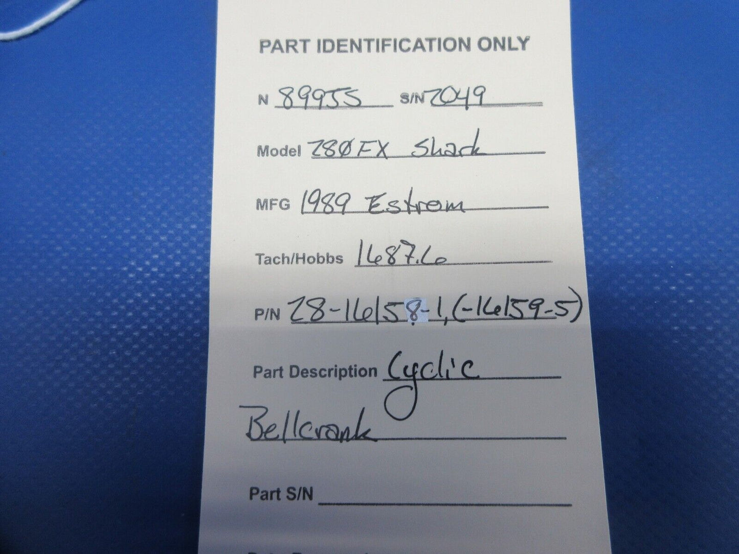 Enstrom 280FX Helicopter Cyclic Bellcrank P/N 28-16158-1 (1124-763)