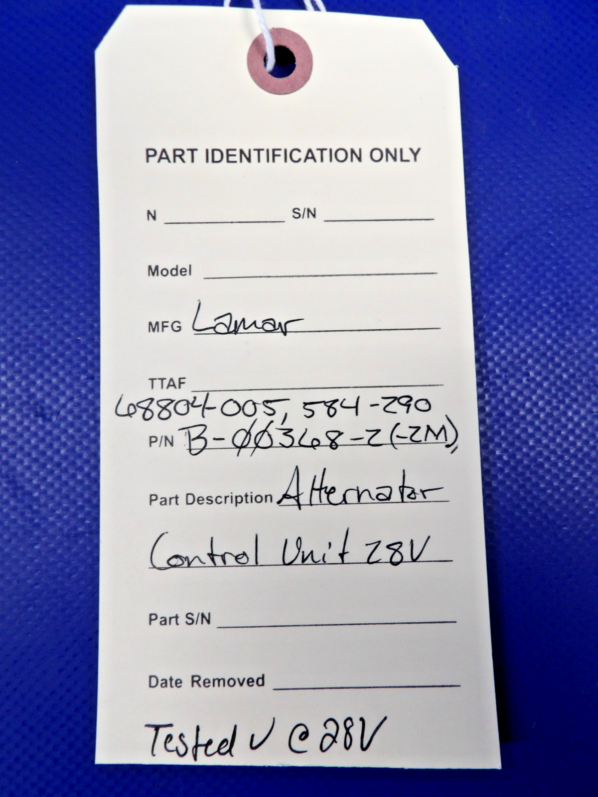 Lamar Alternator Control Unit 28V P/N B-00368-2 TESTED (0626-1285)11