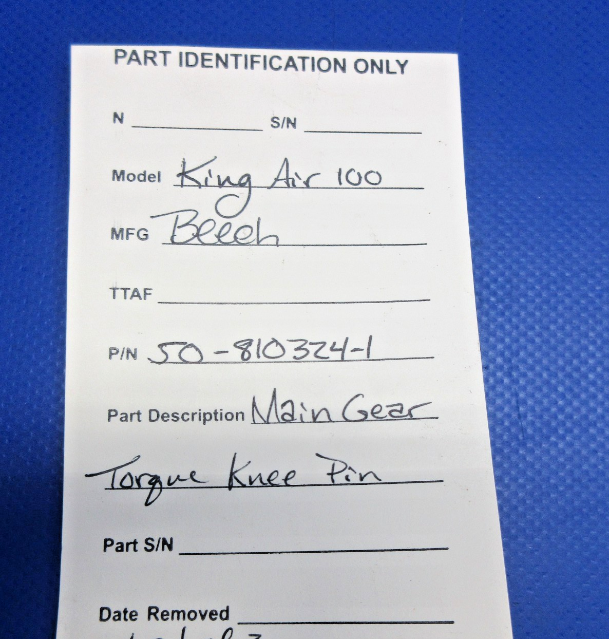 Beech King Air Main Gear Torque Knee Pin P/N 50-810324-1 (0626-754)4