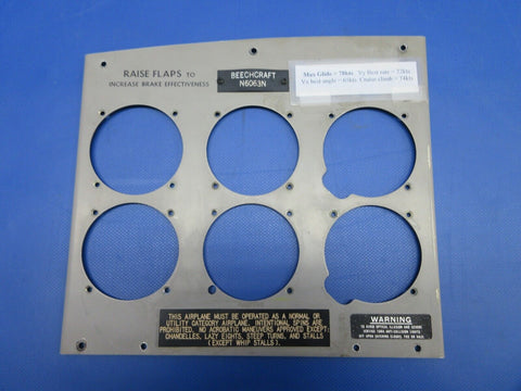 Beech 19A Musketeer Floating Instrument Panel P/N MCO-C46786-3 (0424-1340)