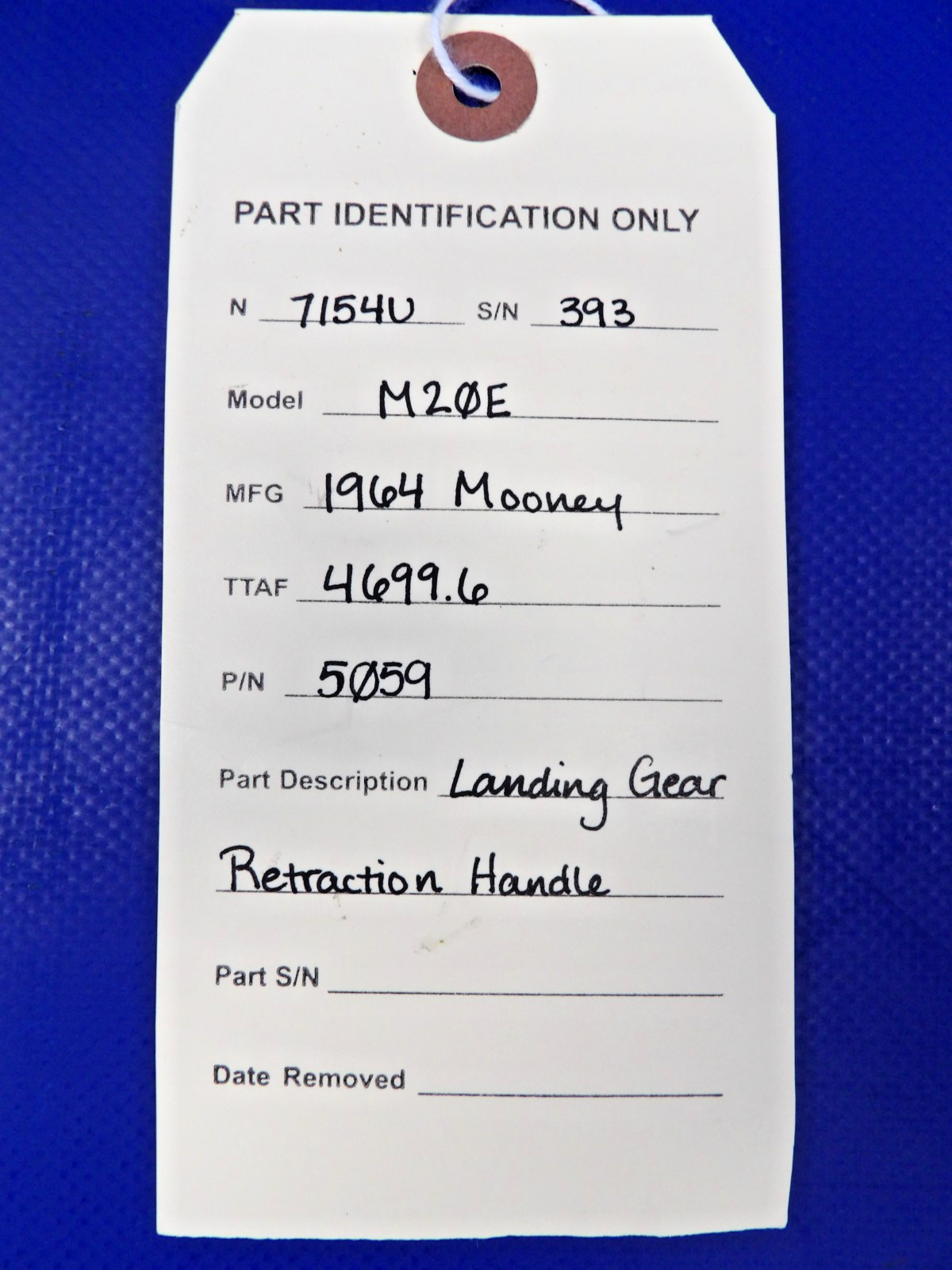 Mooney M20 / M20E Landing Gear Retraction Handle P/N 5059 (0826-1286)12