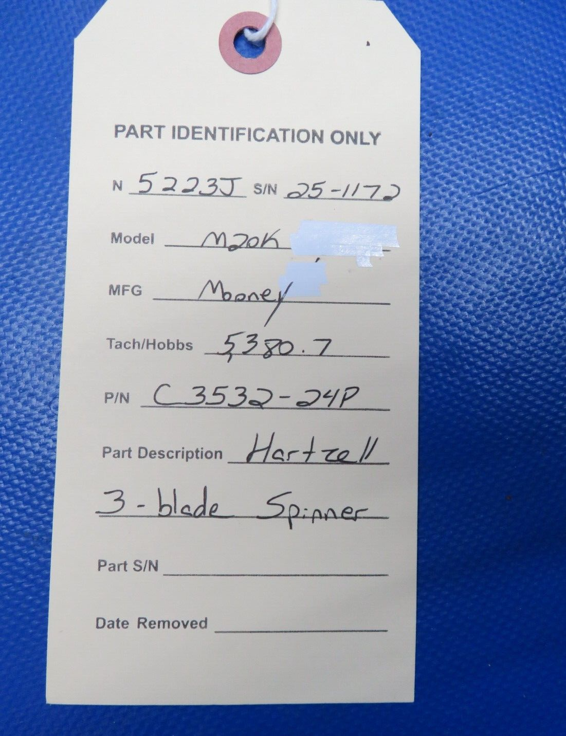 Mooney M20 / M20K Hartzell 3-Blade Spinner P/N C-3532-24P (0624-1737)