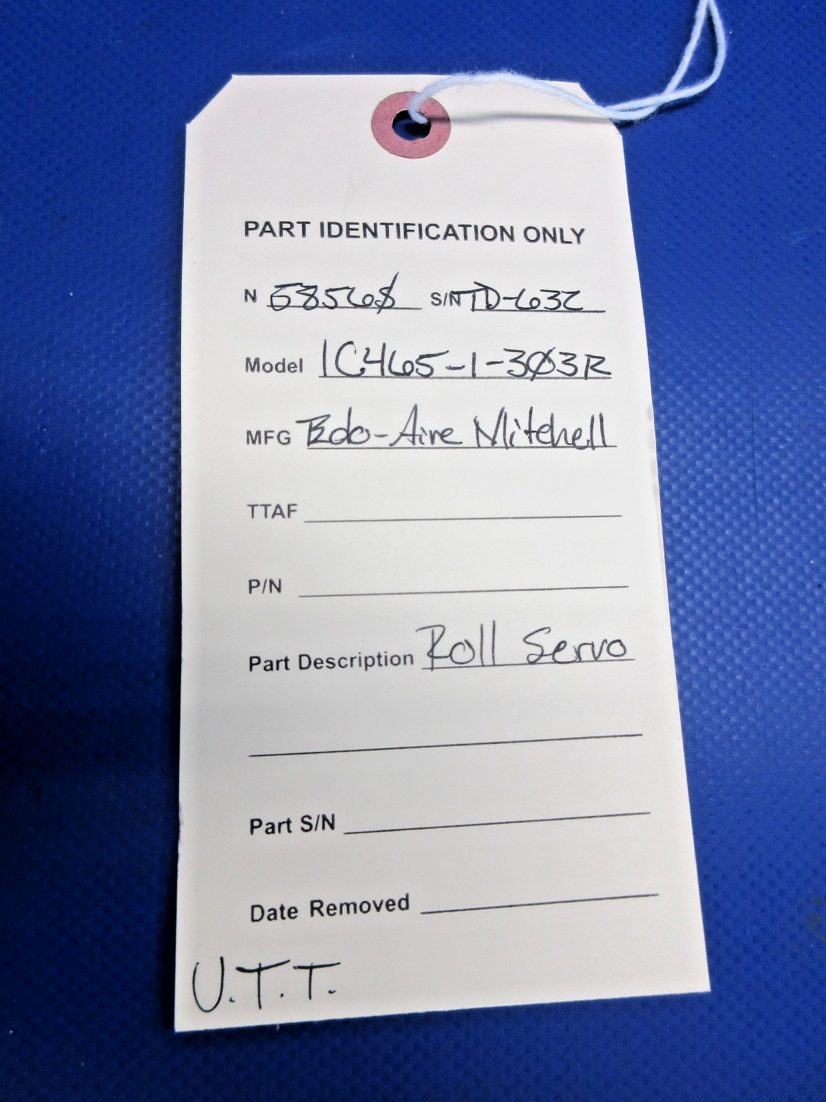 Beech D95A Travel Air Edo-Aire 1C465-1-303R Mitchell Roll Servo (0326-921)8