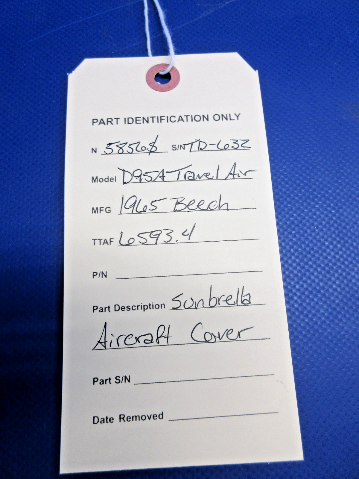 Beech 95 / D95A Travel Air Sunbrella Aircraft Cover (0326-859)23