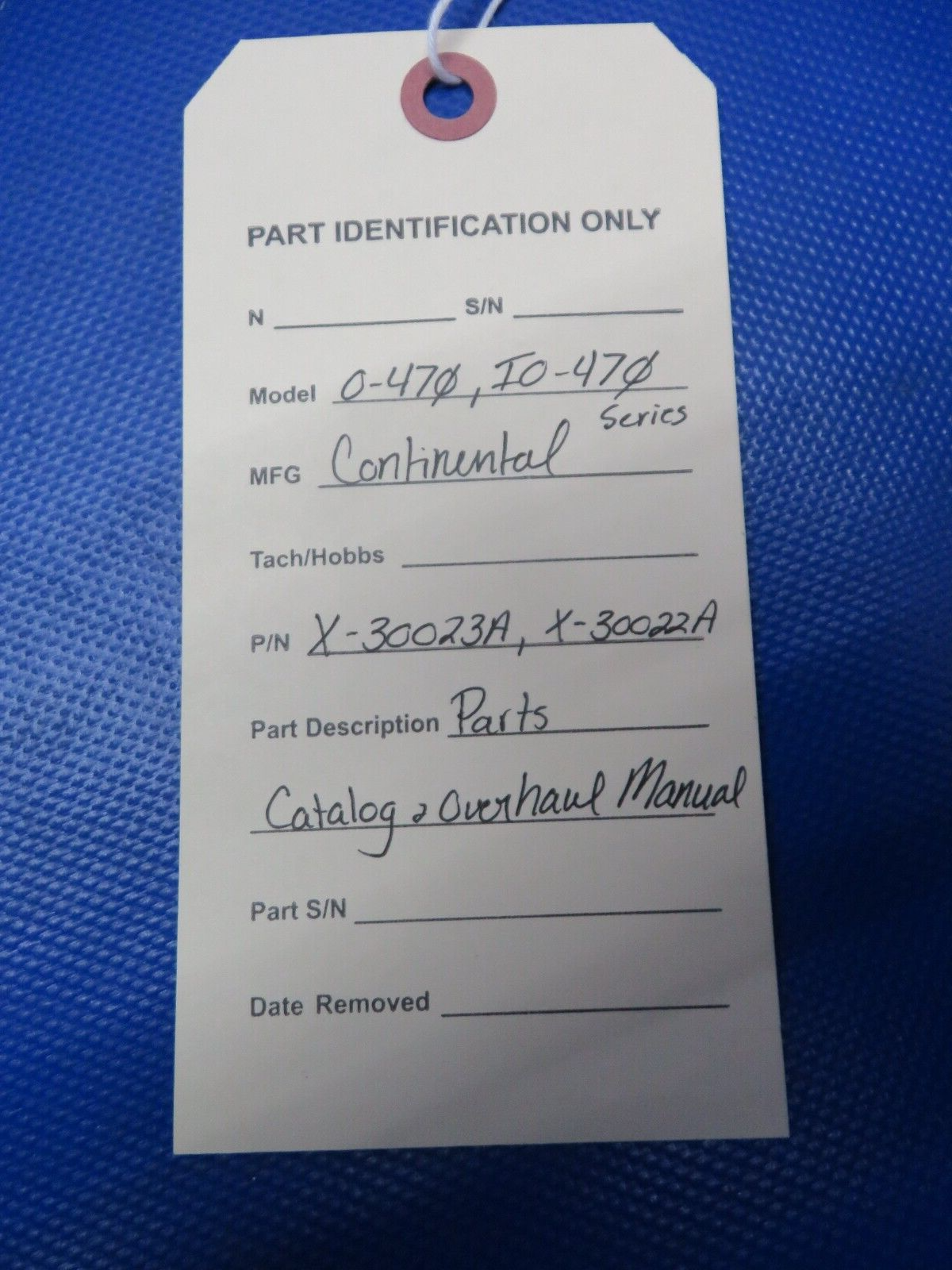 =ontinental O-470 Series Parts Catalog & Overhaul Manual P/N X-30023A (1024-198)