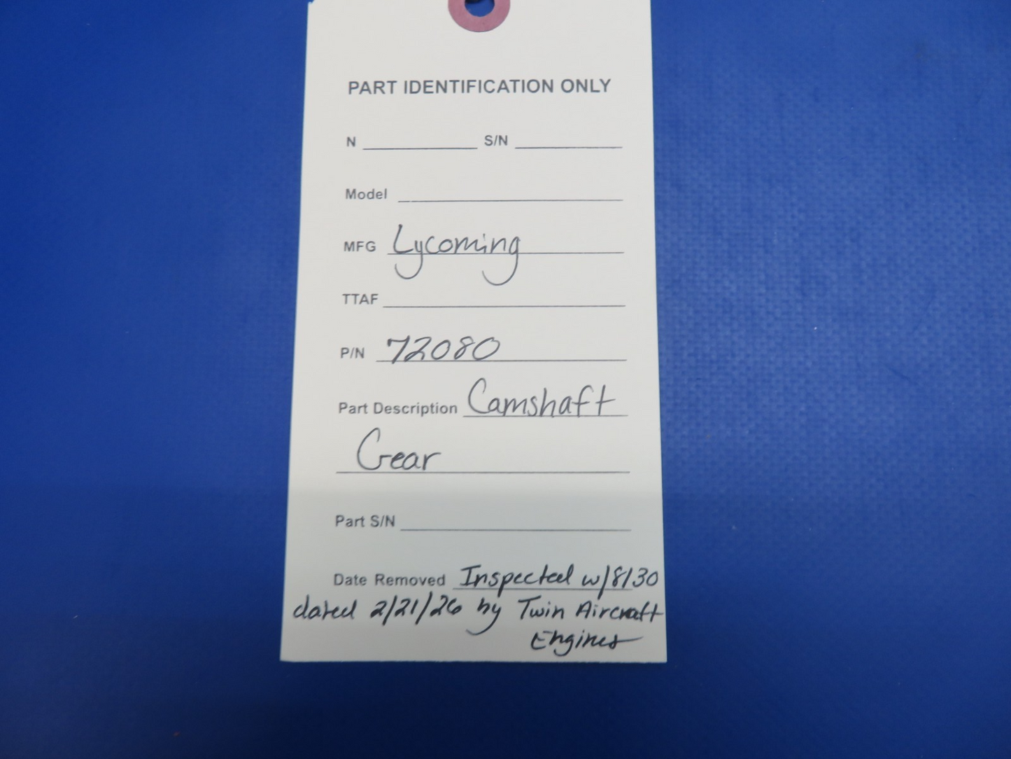 Lycoming Camshaft Gear P/N 72080 Inspected w/ 8130 (0326-1712)14