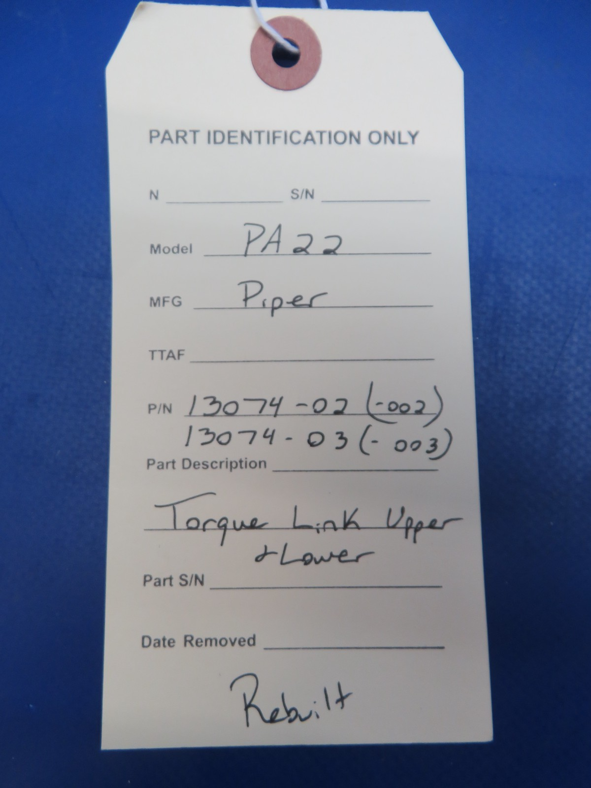 Piper PA 22 Torque Link Upper & Lower P/N 13074-02, 13074-03 REBULIT (0926-112)12