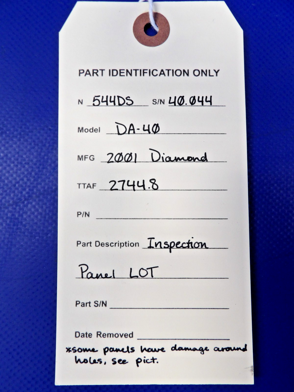 Diamond DA-40 Inspection Panel LOT (0826-1221)12