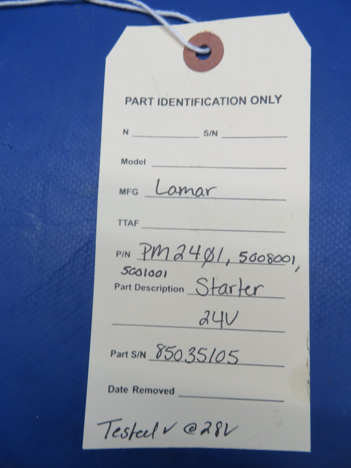 Lamar Starter 24V P/N PM2401 TESTED (0526-417)10