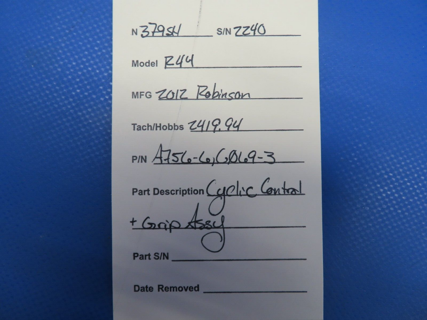 Robinson R44 Raven II Helicopter Cyclic Control & Grip P/N A756-6 (0724-2071)