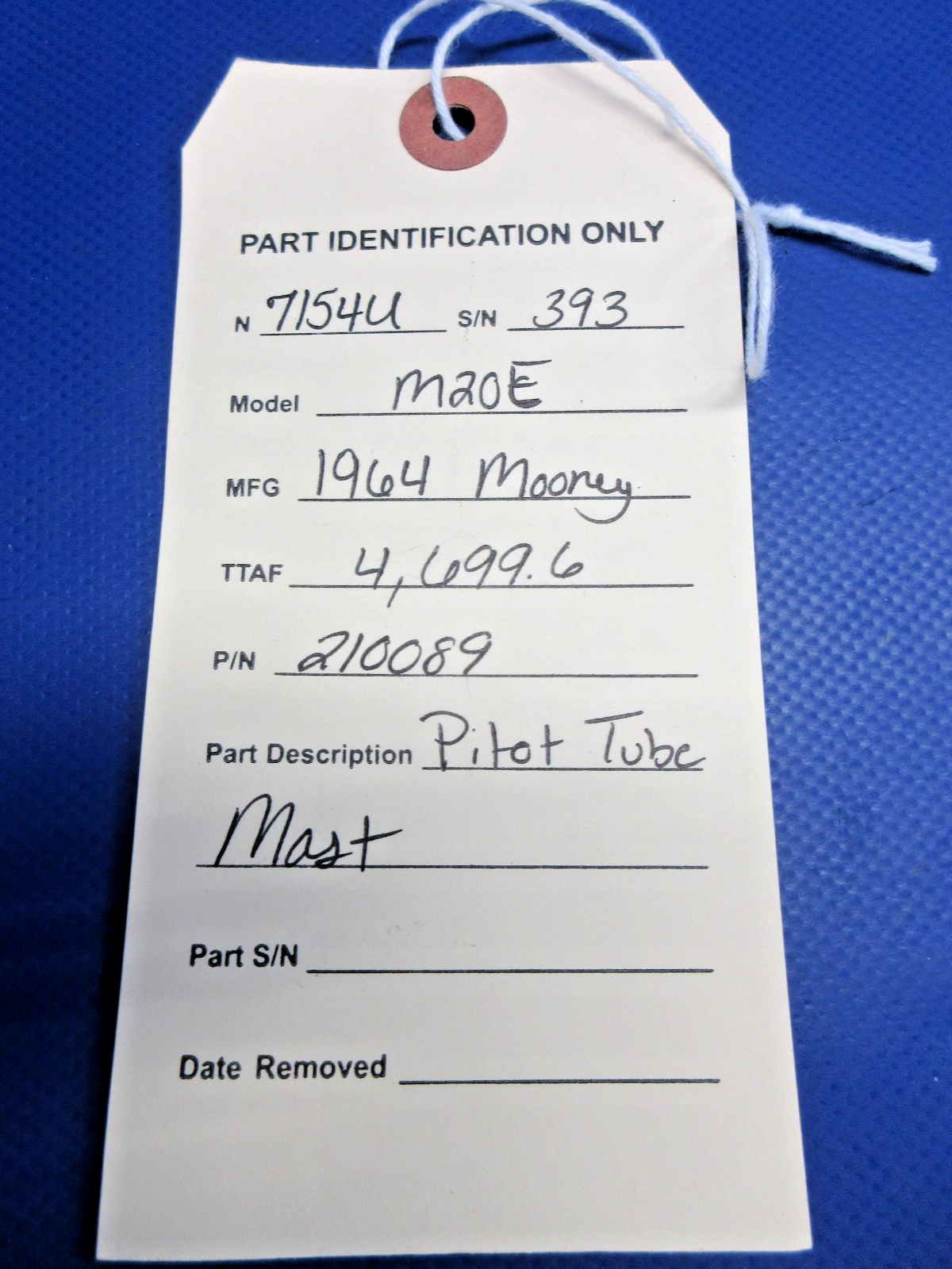 Mooney M20E Pitot Tube Mast P/N 210089 (0626-844)7