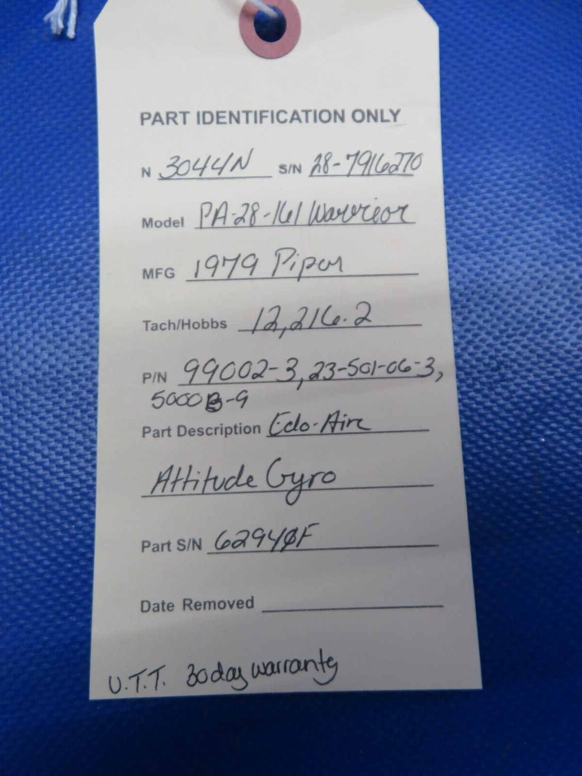Edo-Aire Attitude Gyro P/N 99002-3 WARRANTY (0724-201)