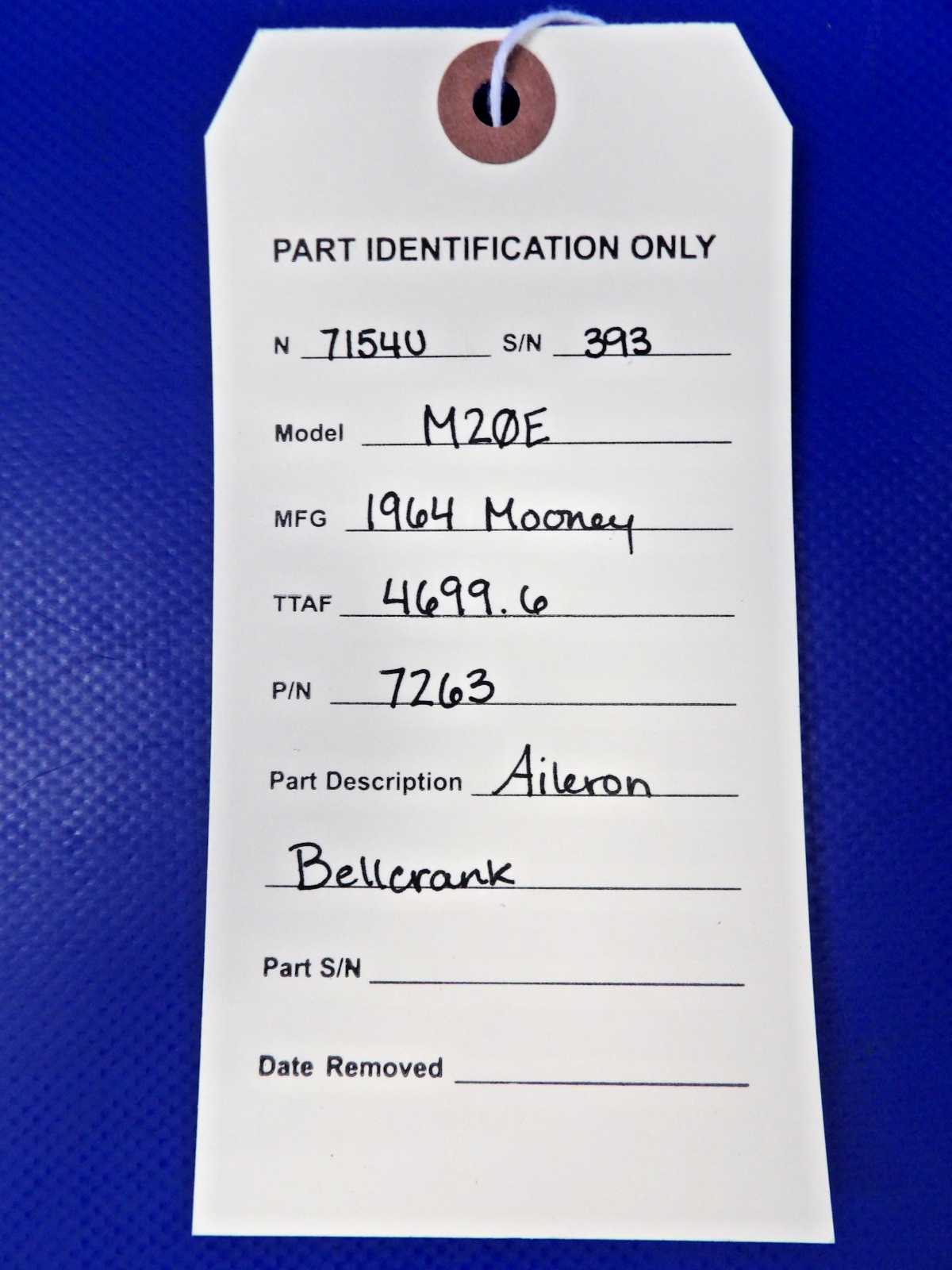 Mooney M20 / M20E Aileron Bellcrank P/N 7263 (0826-1334)8