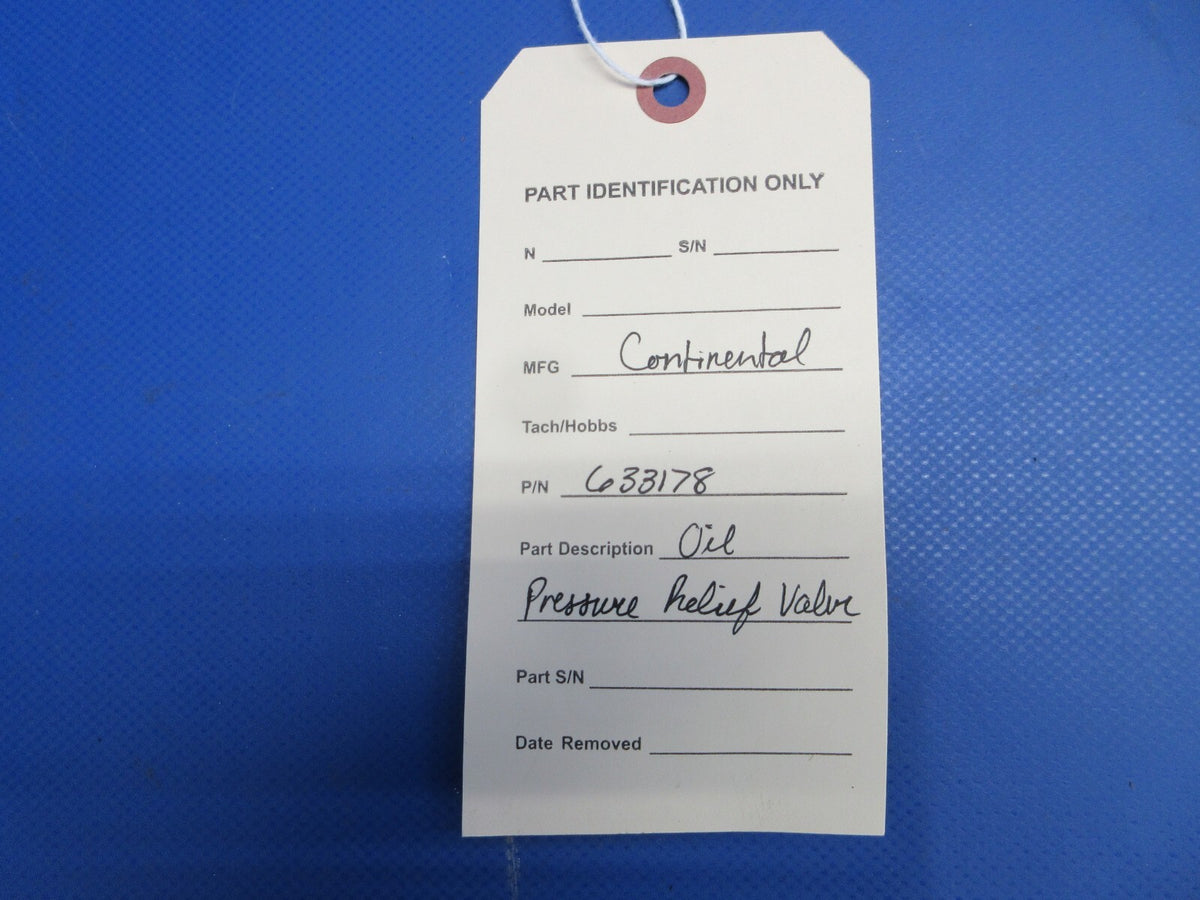 Continental Adjustable Oil Pressure Relief Valve P/N 633178 (0524-1984)7