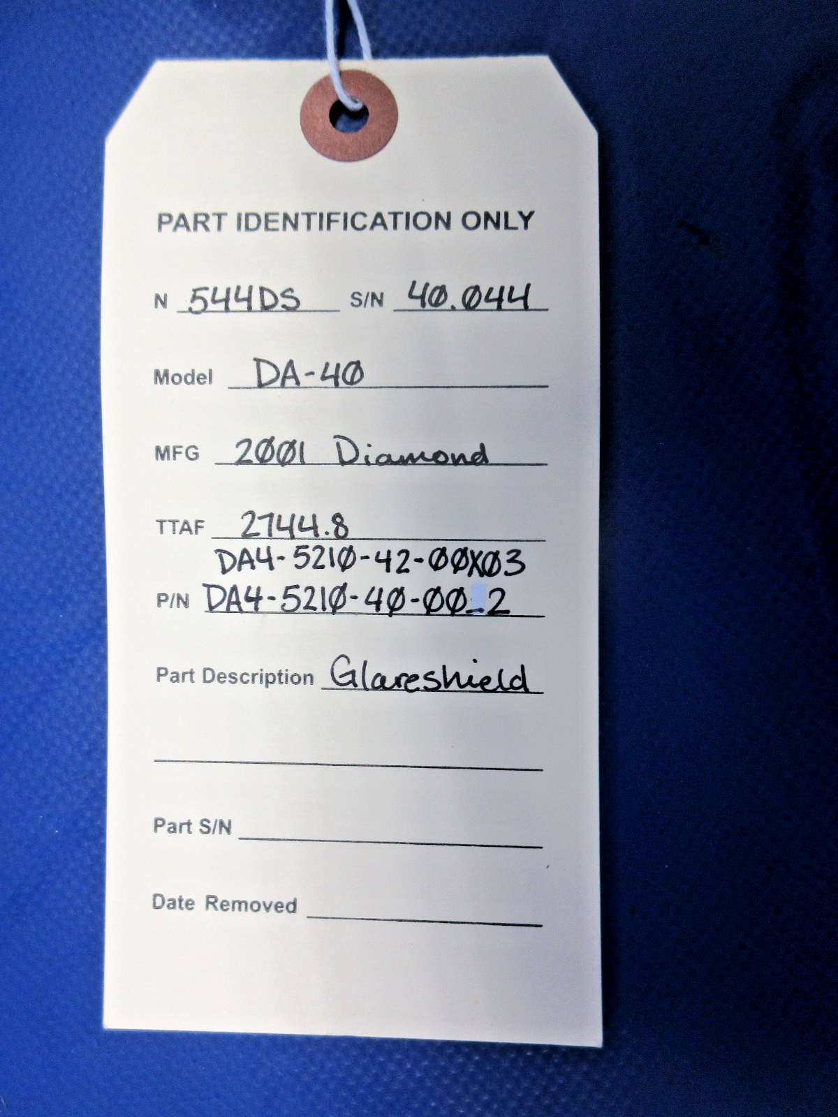 Diamond DA-40 Glareshield P/N DA4-5210-40-00-2 (0726-2121)14