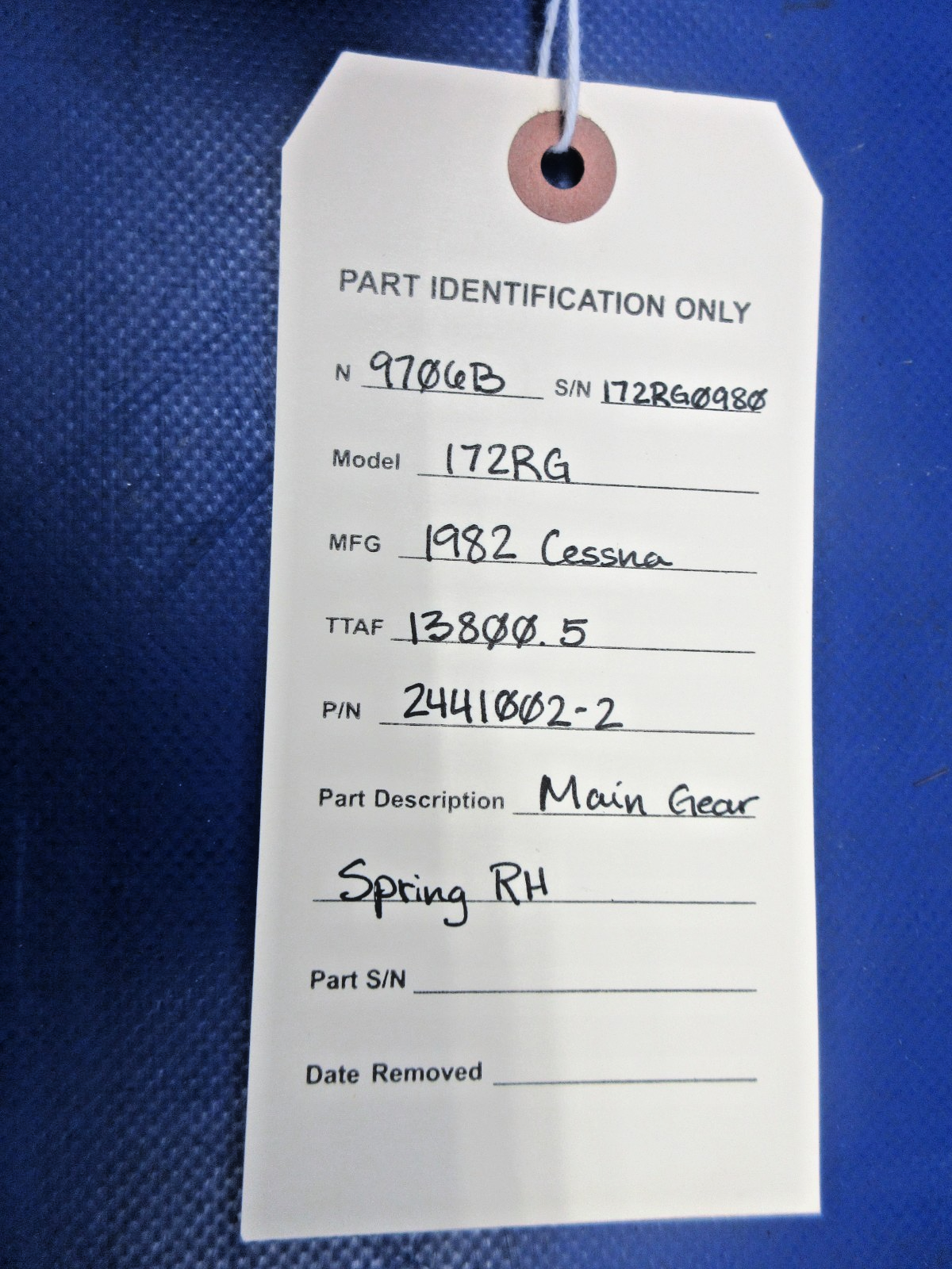 Cessna 172 / 172RG Main Gear Spring RH P/N 2441002-2 (0826-2140)12