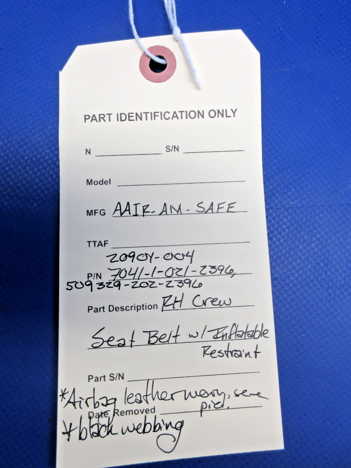 Cirrus AM-SAFE RH Crew Belt w/Inflatable Restraint 7041-1-021-2396 (0326-750)15