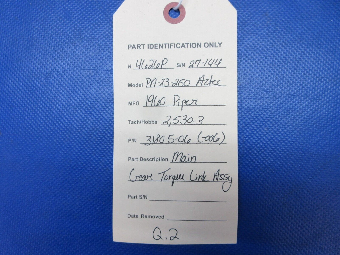 Piper PA-23-250 Aztec Main Gear Torque Link Assy P/N 31805-06 (0824-1320)