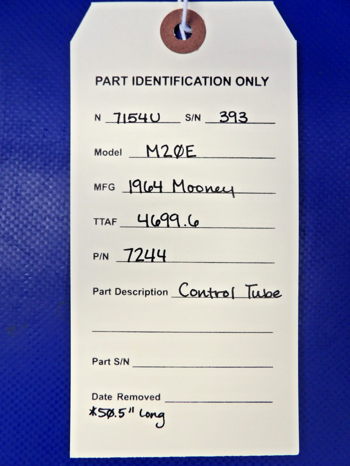 Mooney M20 / M20E Control Tube P/N 7244 (0826-1290)8