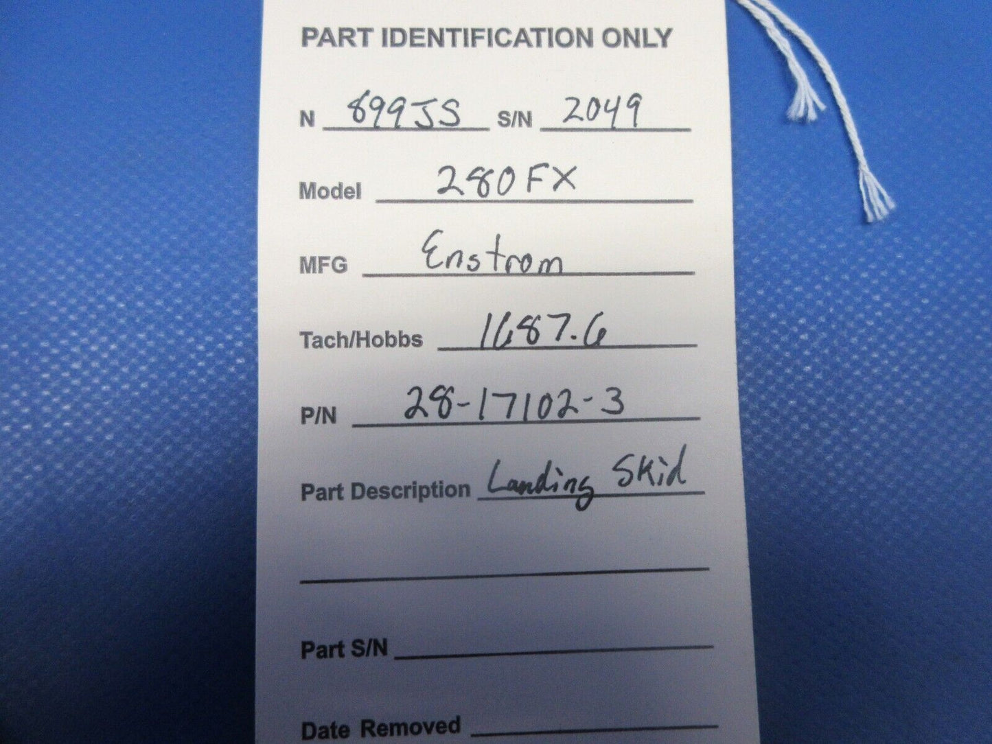 Enstrom 280FX Helicopter Landing Skid P/N 28-17102-3 (1124-704)
