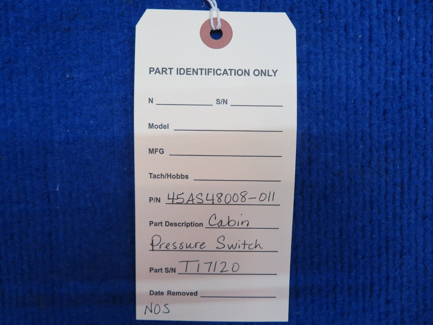 Consolidated Controls Cabin Pressure Switch P/N 45AS48008-011 NOS (0622-691)