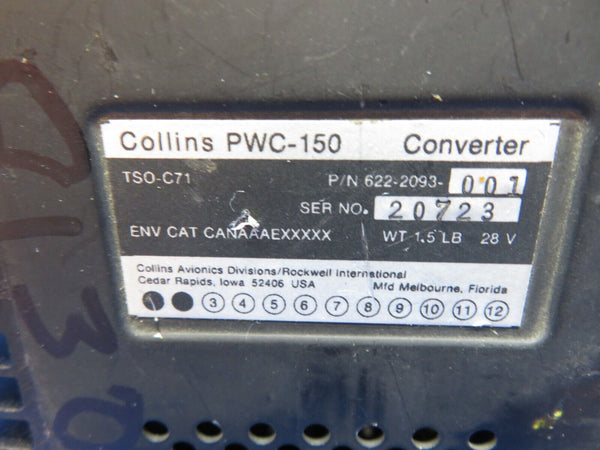 Collins PWC-150 Converter Mods 1 & 2 w/ 8130 P/N 622-2093-001 (1023-470)