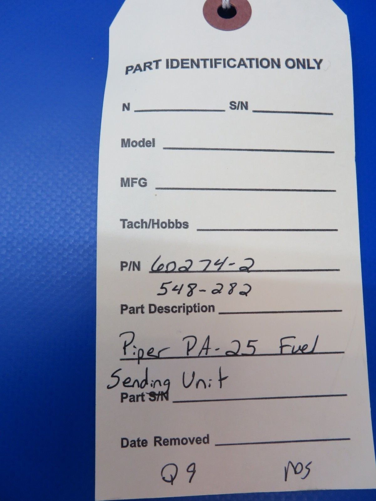 Piper PA-25 Pawnee Fuel Sending Unit P/N 60274-2 NOS (0922-394)