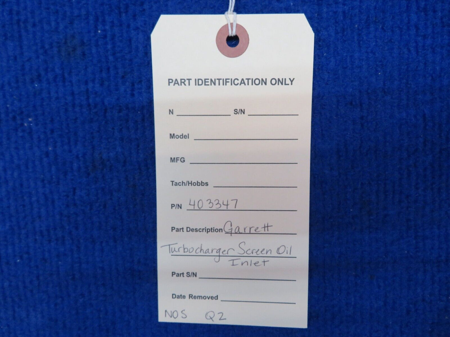 Garrett Turbocharger Screen Oil Inlet P/N 403347 NOS (0722-738)