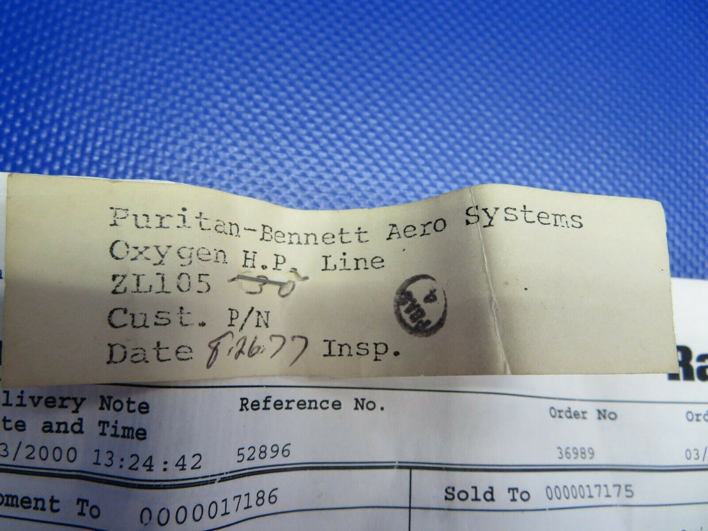 Puritan Bennett Oxygen HP Line P/N ZL105-30 NOS (1220-109)