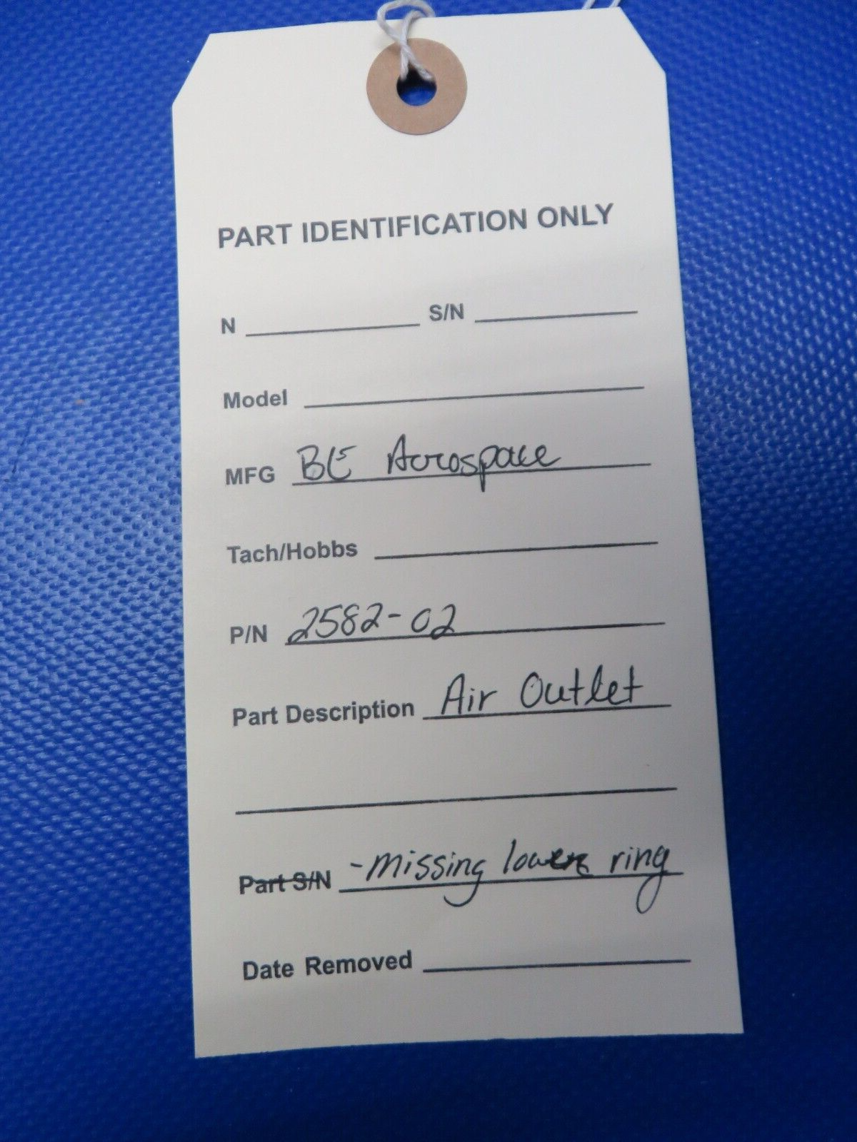 BE Aerospace Air Outlet P/N 2582-02 (0224-269)